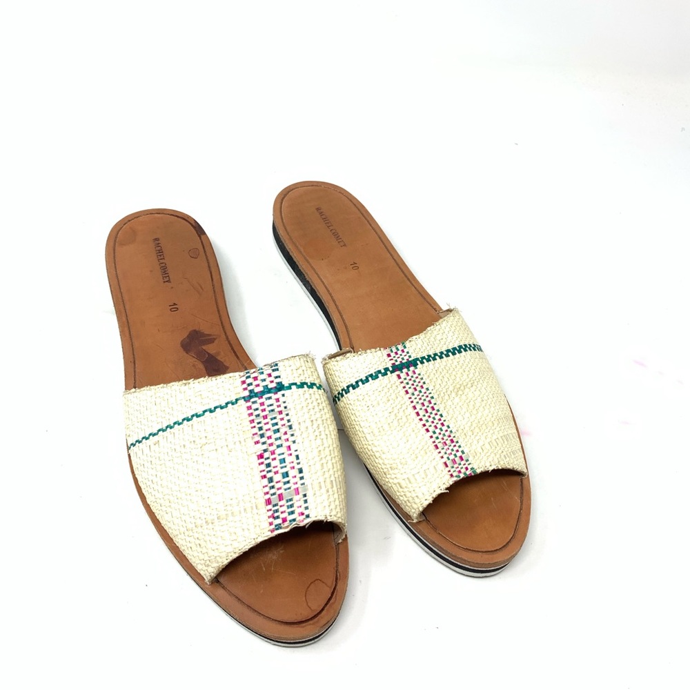 Rachel Comey Cream and Green Sandals